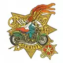 sheriff firefighter EMS dispatch  tattoo design idea