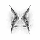 Whale tail tattoo design idea