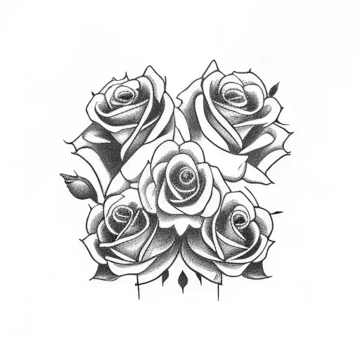 Incorporate elements of Mexican Day of the Dead into a full arm tattoo featuring beautiful female faces intertwined with roses tattoo design idea