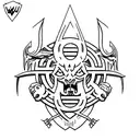 wu tang clan logo tattoo design idea