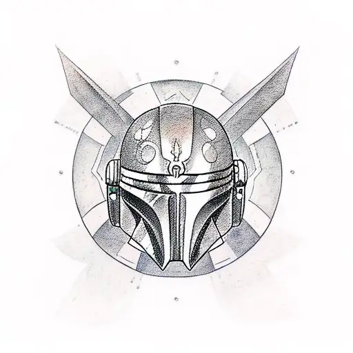 mandalorian symbol tattoo design idea