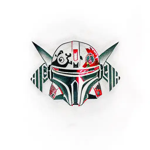 mandalorian symbol tattoo design idea