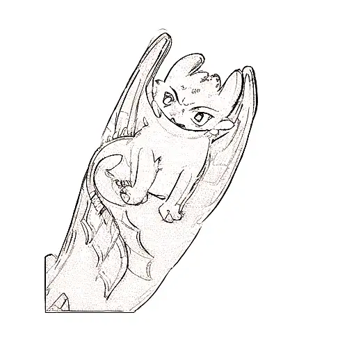 a toothless dragon tattoo design idea