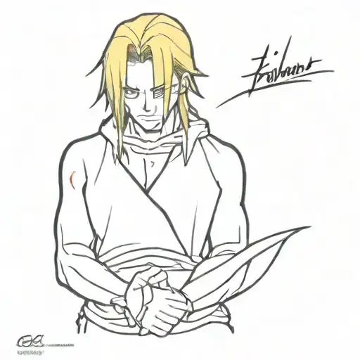 edward elric full metal alchemist clap   tattoo design idea