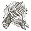 edward elric full metal alchemist hand clap line art tattoo  tattoo design idea