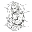 edward elric full metal alchemist clap with electricity flying around tattoo design idea