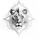 warrior with lion chest tattoo tattoo design idea
