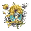 Dandelion tattoo design idea