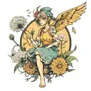 Dandelion tattoo design idea