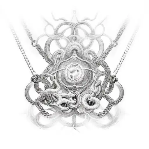 chains of seven tattoo design idea