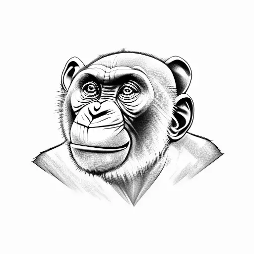 Chimp tattoo design idea