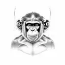 Chimp tattoo design idea