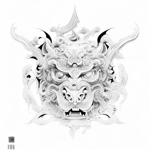 Foo Dog tattoo design idea