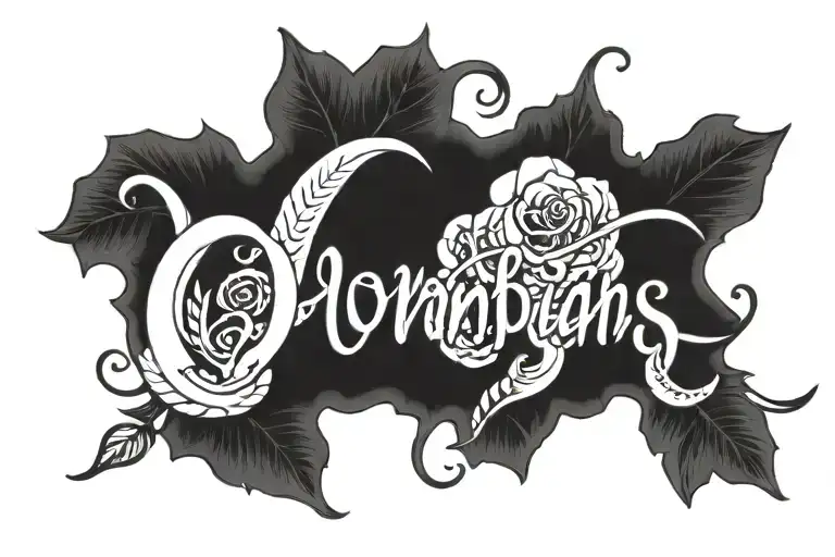 Script "Colombians est.2016" tattoo design idea