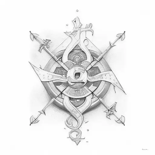 A tattoo design inspired by your grandparents' occupation, with 'LLKS' incorporated as a subtle detail in the overall composition tattoo design idea