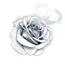 clouds, sunshine, roses,  tattoo design idea