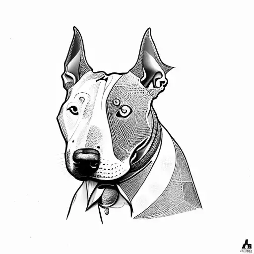 bull terrier tattoo design idea