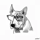 bull terrier tattoo design idea
