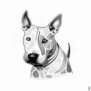bull terrier tattoo design idea