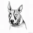 bull terrier tattoo design idea