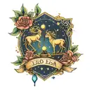 Leo and libra constellation tattoo design idea