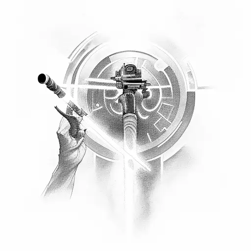 light saber tattoo design idea