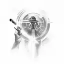 light saber tattoo design idea