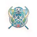 light saber tattoo design idea