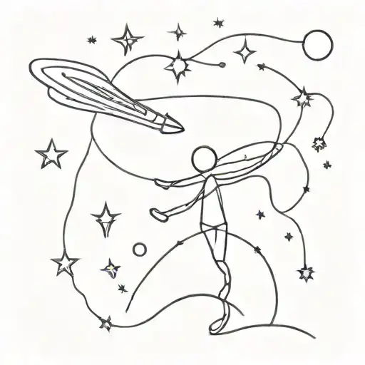 milky way galaxy tattoo design idea