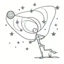 milky way galaxy tattoo design idea