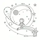 milky way galaxy tattoo design idea