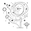 milky way galaxy tattoo design idea