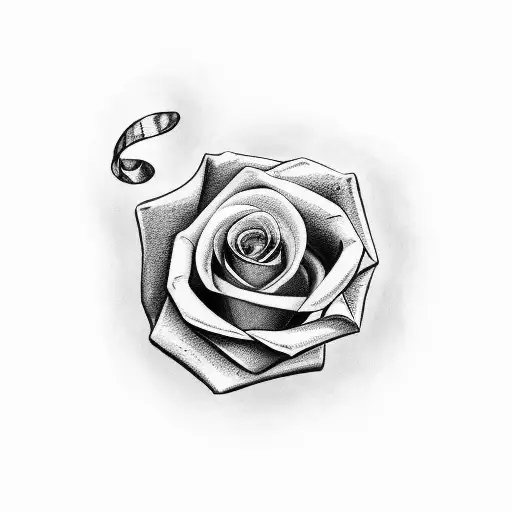 script writing with the names Serena and Sebastian with a rose and a love heart tattoo design idea