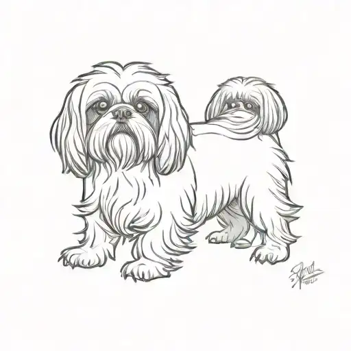 a shih tzu tattoo design idea