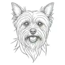 a Yorkshire terrier tattoo design idea