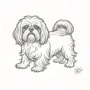 a shih tzu tattoo design idea