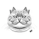 chubby cat tattoo design idea