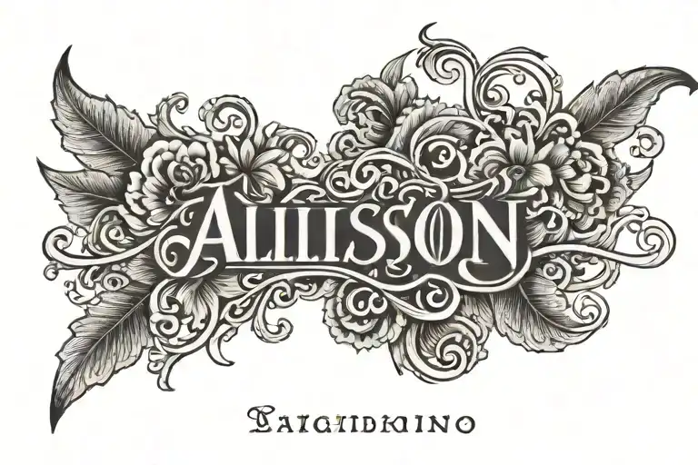 allison name tattoo tattoo design idea