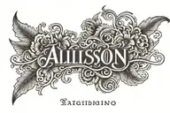 allison name tattoo tattoo design idea
