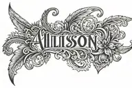 allison name tattoo tattoo design idea
