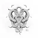 Full Back 9-Headed Snake tattoo design idea