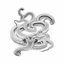 Full Back 9-Headed Snake tattoo design idea