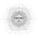  moon and the birth dates arranged in a circular pattern around it  tattoo design idea