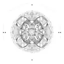  moon and the birth dates arranged in a circular pattern around it  tattoo design idea