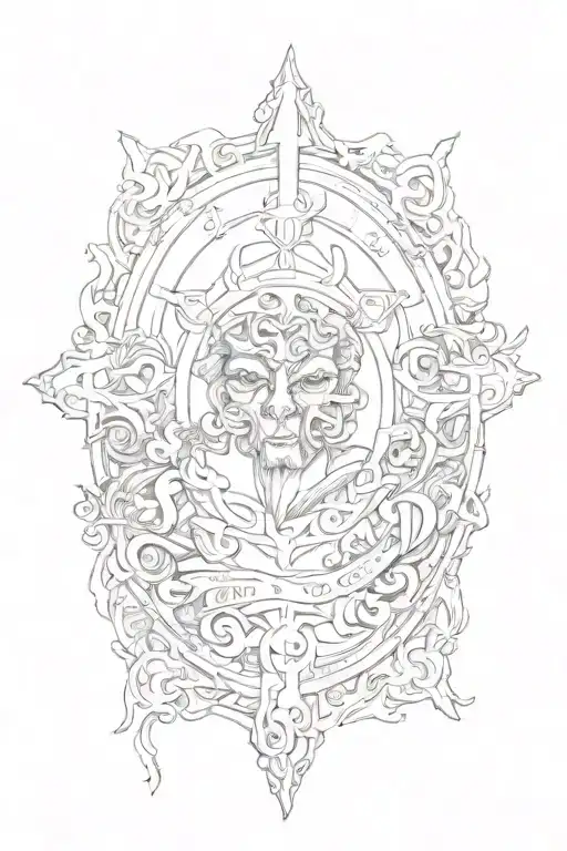 says Mason in the middle with psalm 23 tattoo design idea