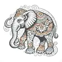 elephant tattoo design idea