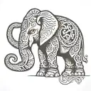 elephant tattoo design idea