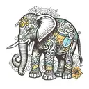 elephant tattoo design idea