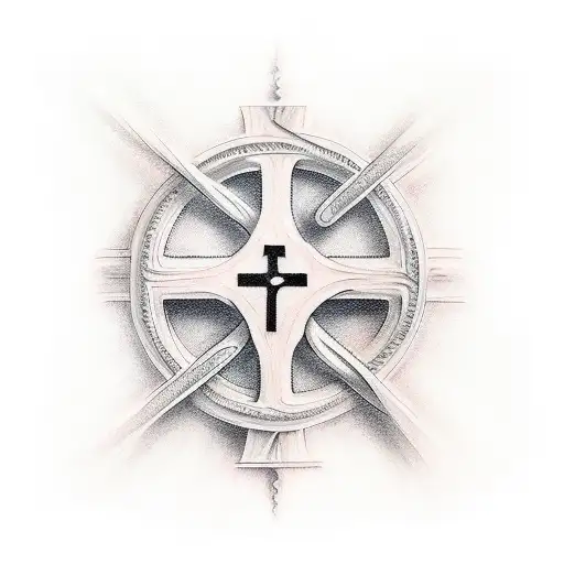 biblical cross tattoo design idea