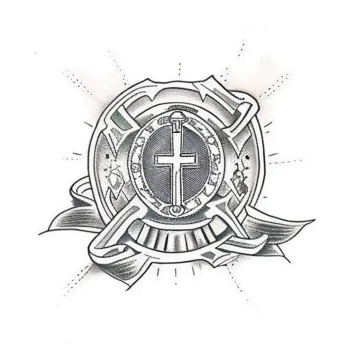 biblical cross tattoo design idea